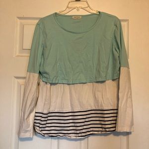 Color block nursing top